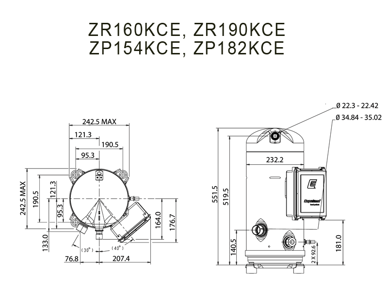  zr160-190, zp154-182
